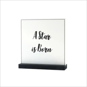 Decoplaatje – a star is born – met houder