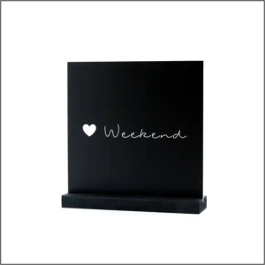 Decoplaatje – weekend – met houder