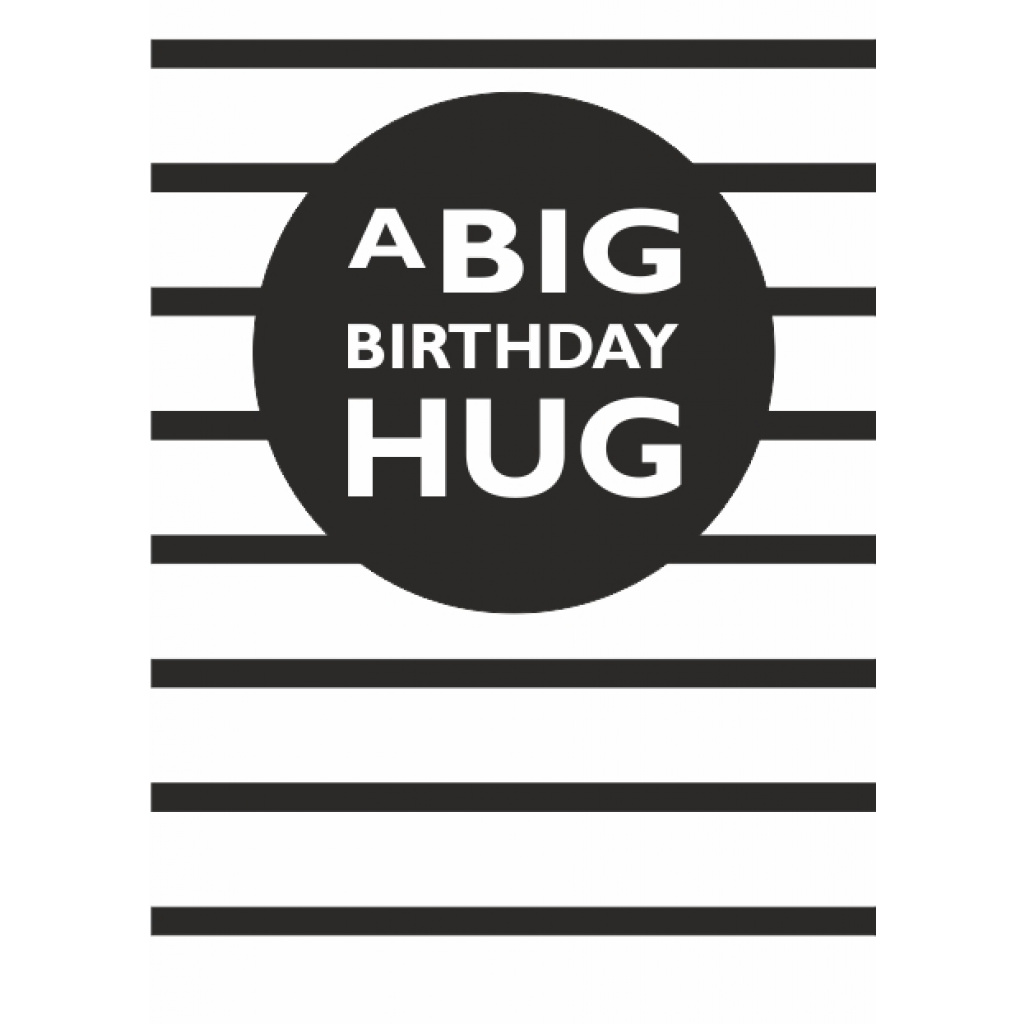 Wenskaart – birthday hug