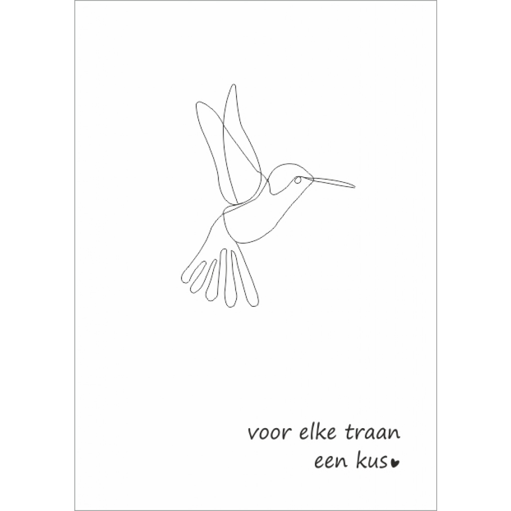 Wenskaart – elke traan een kus