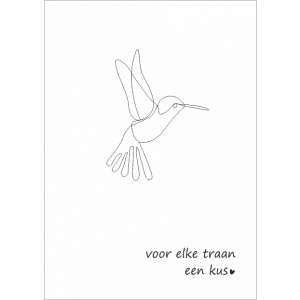 Wenskaart – elke traan een kus