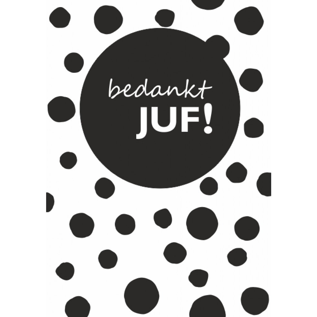 Wenskaart – Bedankt juf