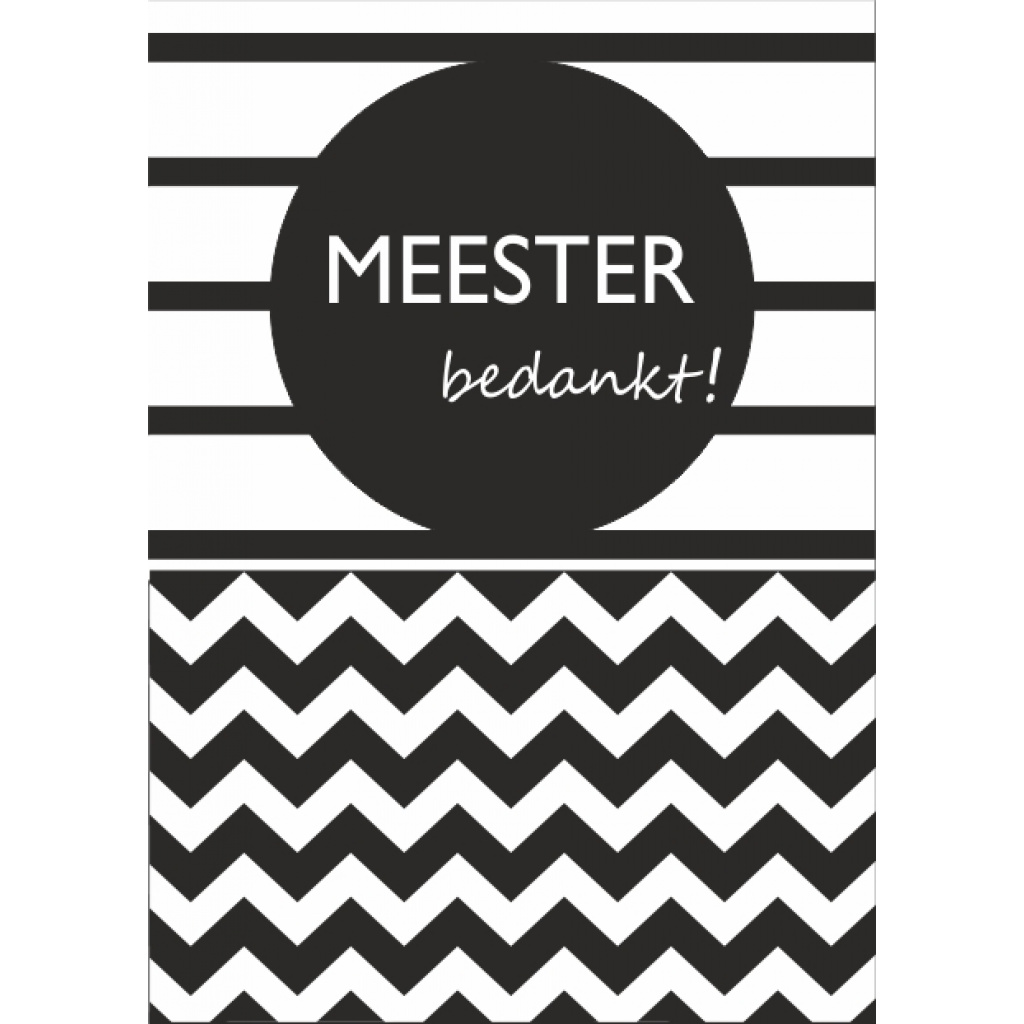 Wenskaart – Meester bedankt