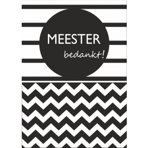 Wenskaart – Meester bedankt