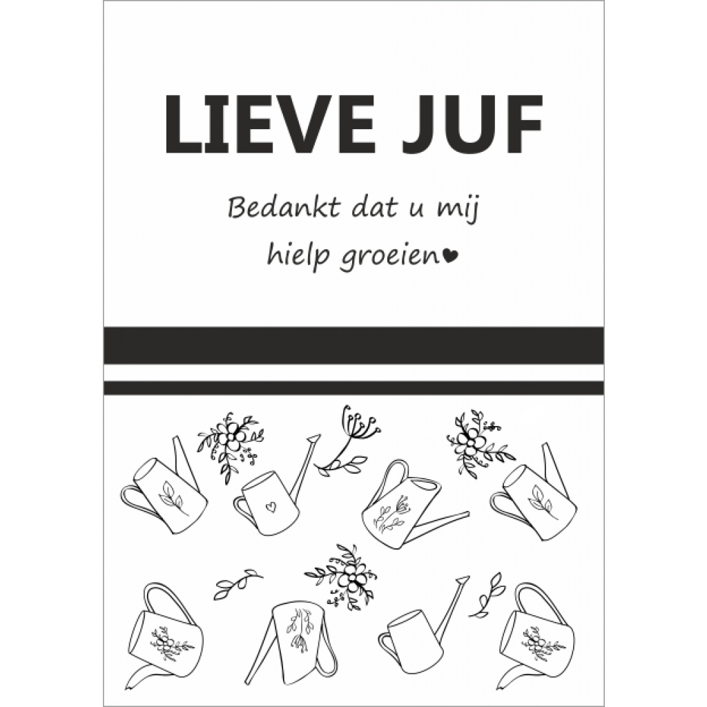 Wenskaart – Lieve juf