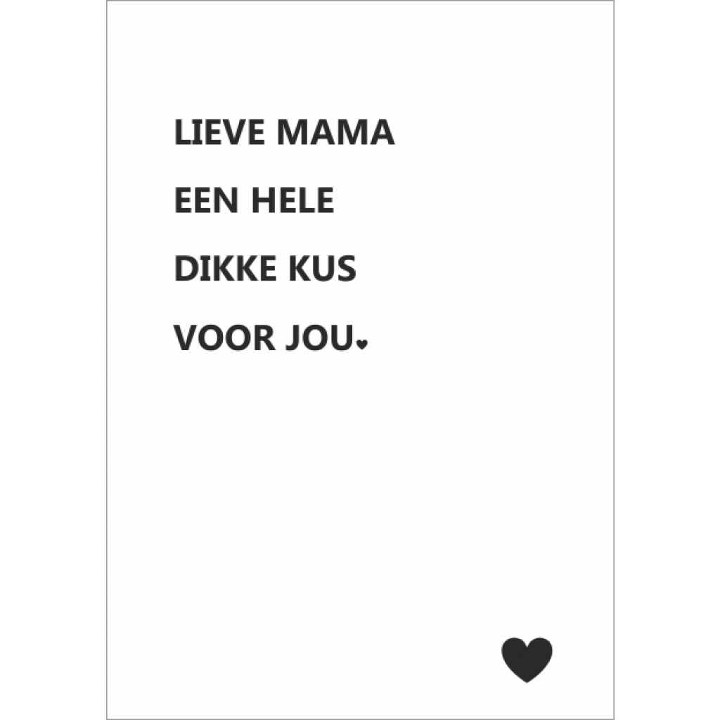 Wenskaart – lieve mama
