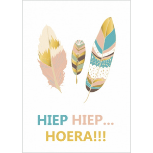 Wenskaart – hiep hiep