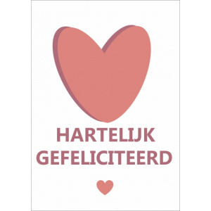 Wenskaart – hartelijk gefeliciteerd