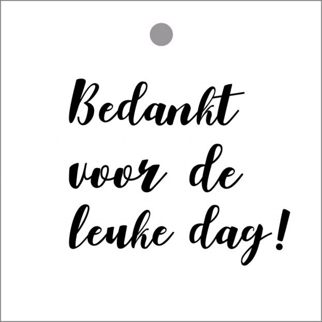 Cadeaukaartje – Bedankt voor de leuke dag