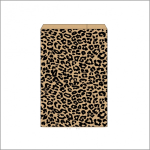 Vlak zakje panter – bruin 11 x 17 cm – 250 stuks