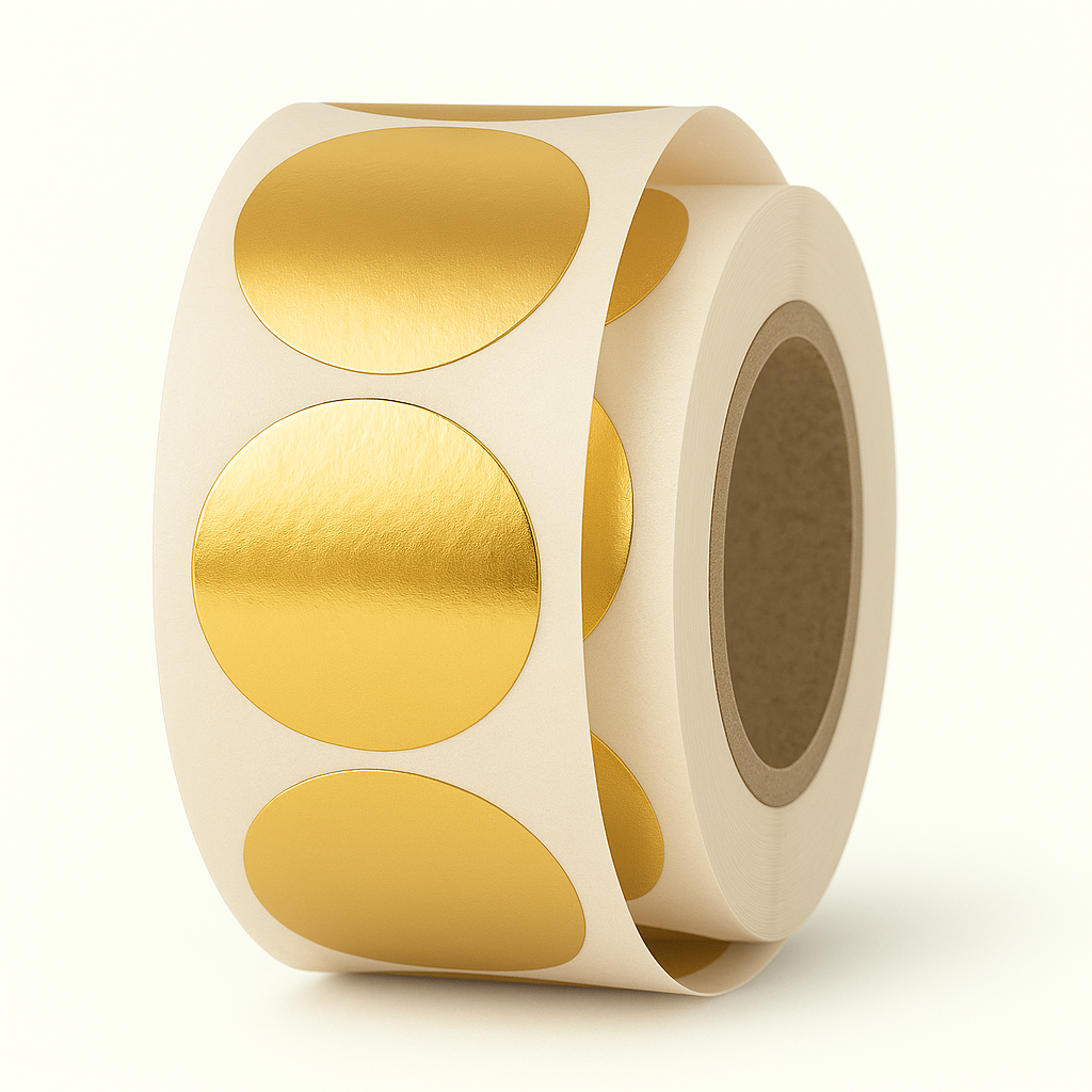 Signaal Etiketten - Rond 25mm - Glans Goud - 1000 Stuks - Zelfklevend - Luxe Markering & Decoratie