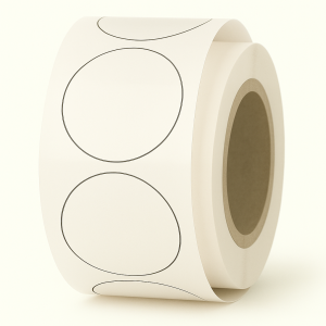 Etiketten rond 35mm | transparant | 1000 stuks
