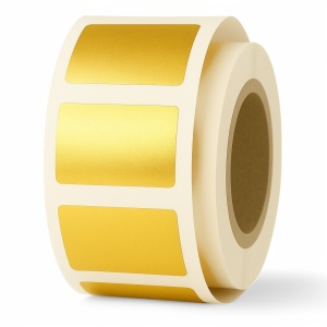 Signaal Etiketten - 36x25mm - Glans Goud - 1000 Stuks - Zelfklevend - Luxe Markering & Decoratie