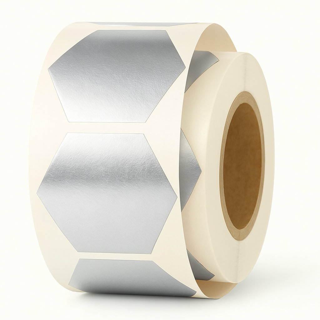 Markeer Etiketten - 6 Hoek (Hexagon) - Glans Zilver - 500 Stuks - Zelfklevend - Luxe Markering & Decoratie