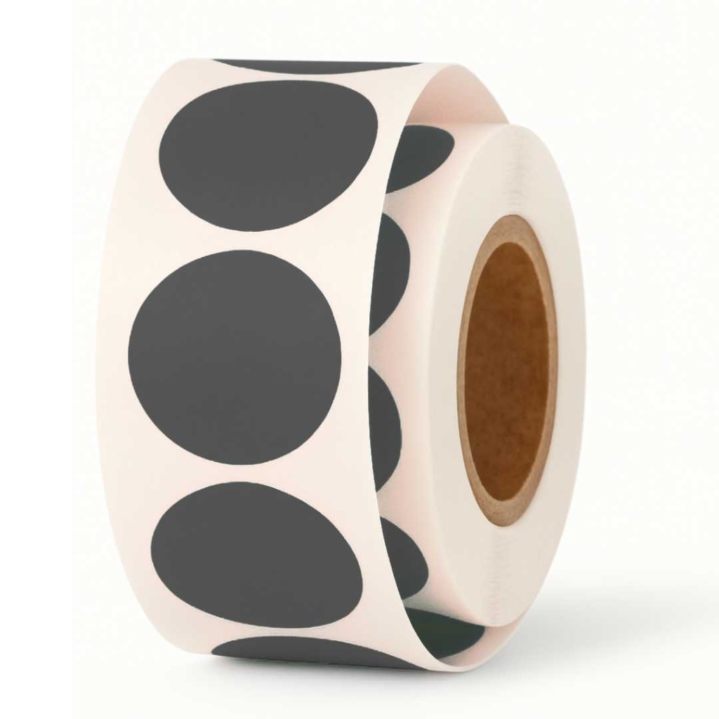 Etiketten – Rond 25mm – mat zwart – 1000 stuks