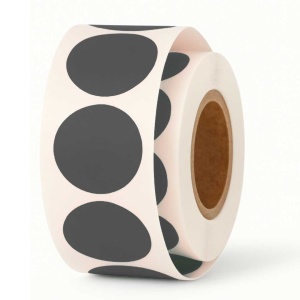 Etiketten – Rond 25mm – mat zwart – 1000 stuks