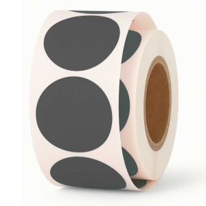 Etiketten rond 35mm | mat zwart | 1000 stuks
