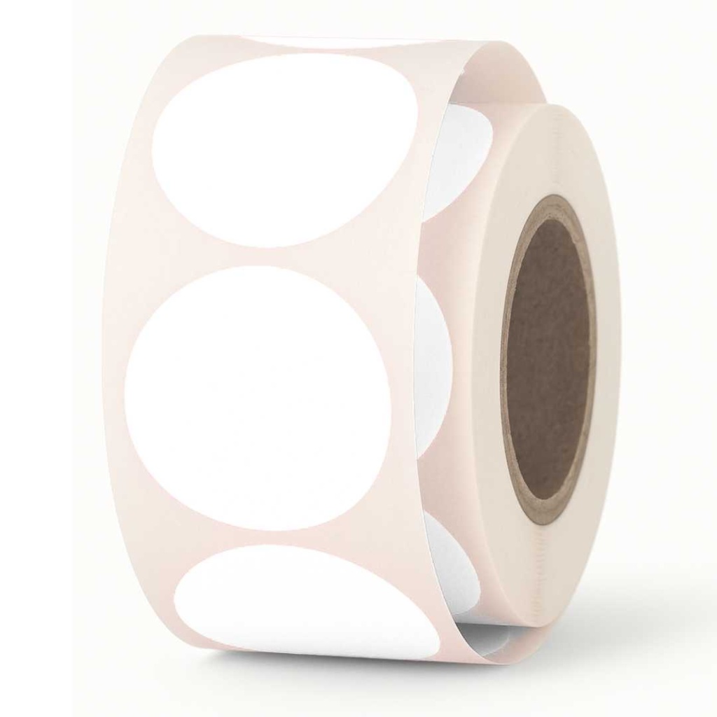 Signaal etiketten – Rond 35mm – wit