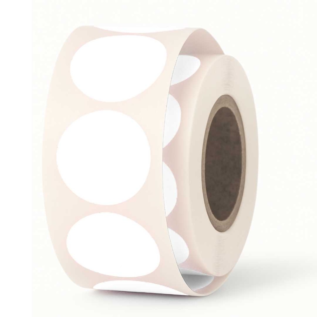 Signaal etiketten – Rond 25mm – wit