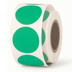 Signaaletiketten - Rond Ø35mm - 1000 Stuks - Appelgroen - Extra Permanent - Beschrijfbaar - Papierbasis