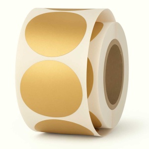 Signaal etiketten – Rond 35mm – mat goud