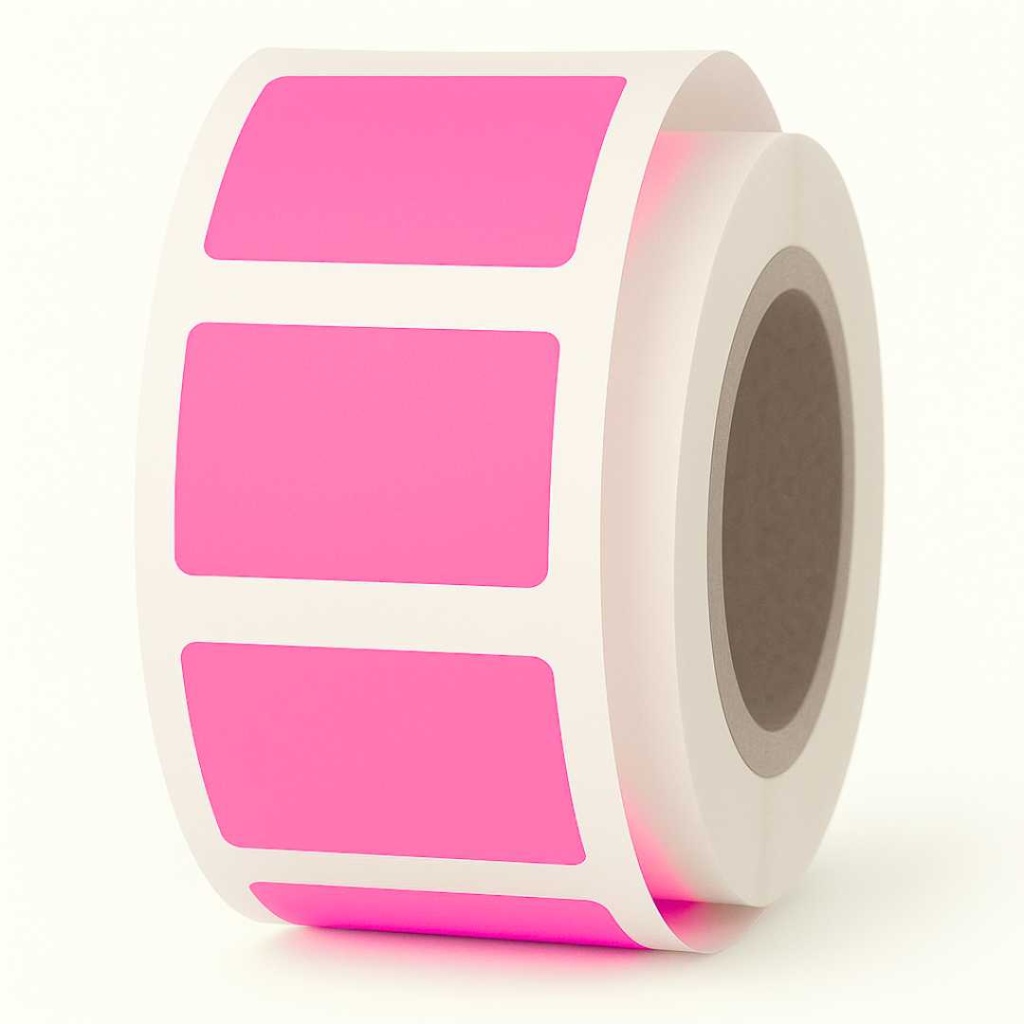 Signaal Etiketten - 36x25mm - Fluor Pink - 1000 Stuks - Zelfklevend - Opvallende Markering & Decoratie