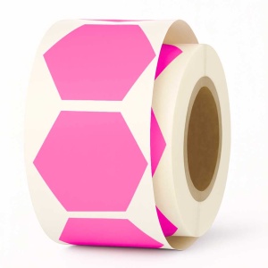 Markeer Etiketten - 6 Hoek (Hexagon) - Pink - 500 Stuks - Zelfklevend - Opvallende Markering & Decoratie