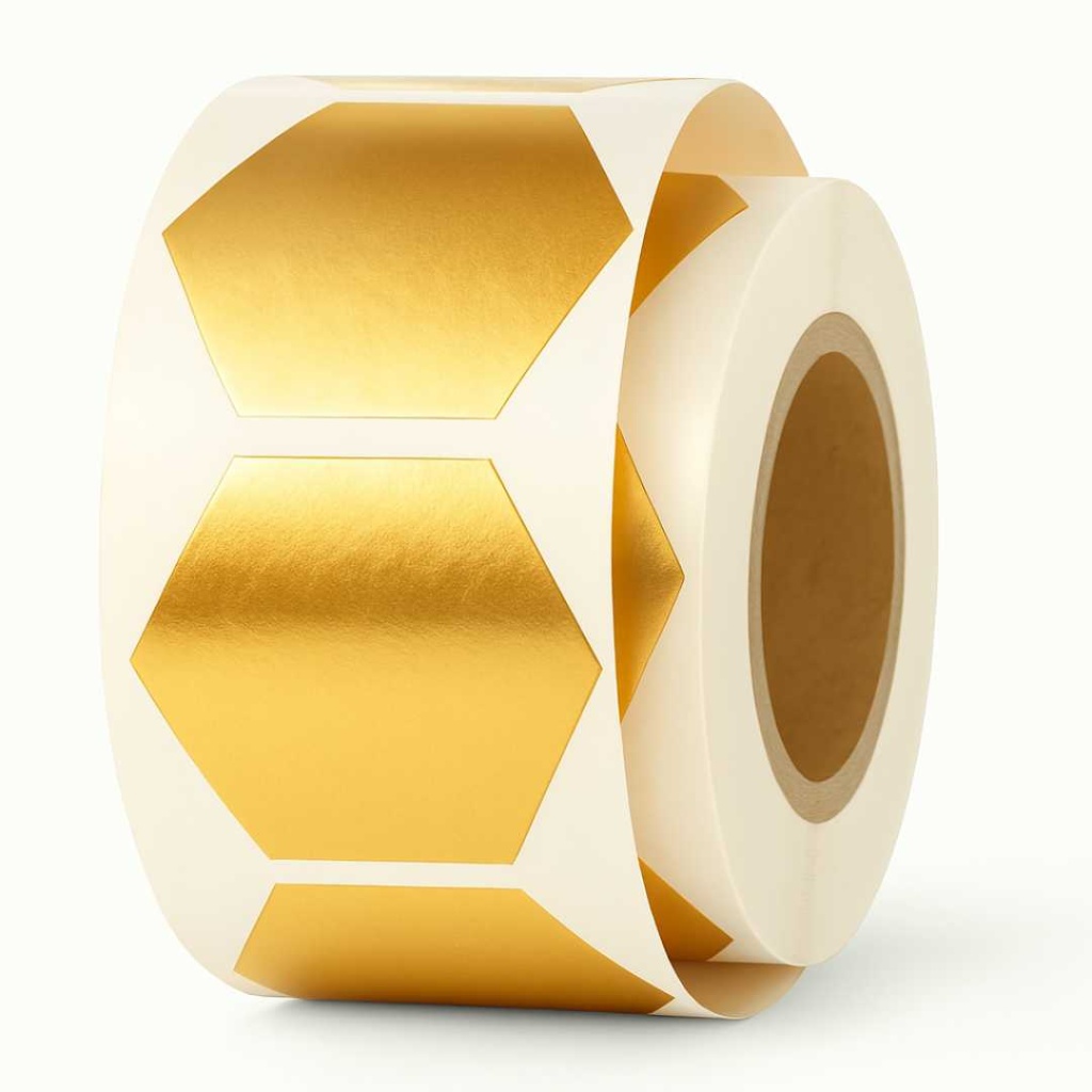 Markeer Etiketten - 6 Hoek (Hexagon) - Glans Goud - 500 Stuks - Zelfklevend - Luxe Markering & Decoratie