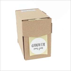 250x - "Cadeautje voor jou" - Wensetiketten - Gelegenheidsetiketten - Sluitzegels - Ø40mm - Wit met Zwarte Opdruk - Stickers