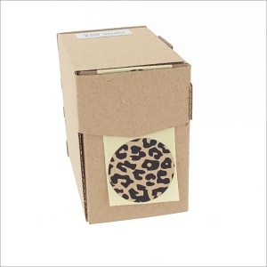 Stickers - Panterprint - Kraft - Rond 40mm - 250 Stuks - Etiketten - Sluitzegel - Trendy Dierenprint Stickers