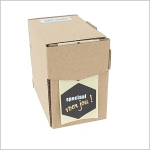 250x - "Speciaal voor jou" - Wensetiketten - Gelegenheidsetiketten - Sluitzegels - Zeshoekig - 39x41mm - Zwart met Goud Metallic en Witte Opdruk - Stickers
