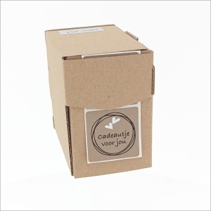 Stickers - Cadeautje voor jou - Kraft - 39x39mm - 250 Stuks - Etiketten - Sluitzegel - Bedankstickers voor Cadeaus en Verpakkingen