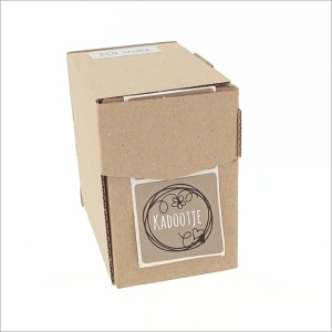 Stickers - Kadootje - Kraft - 39x39mm - 250 Stuks - Etiketten - Sluitzegel - Cadeaulabels voor Elke Gelegenheid