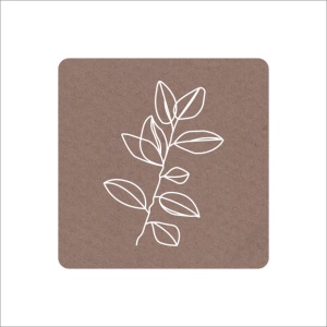 Stickers - Takje - Kraft - 39x39mm - 250 Stuks - Etiketten - Sluitzegel - Natuurlijke en Sfeervolle Stickers