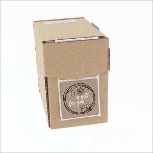 Stickers - A Gift For You - Kraft - 39x39mm - 250 Stuks - Etiketten - Sluitzegel - Bedankstickers voor Cadeaus
