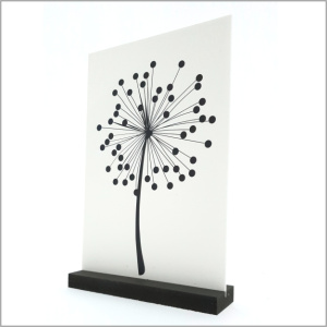 Decoplaatje – 20 x 30 cm – Bloem – met houder