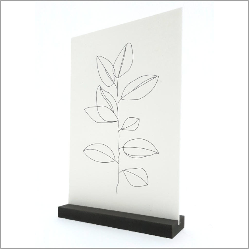 Decoplaatje – 20 x 30 cm – tak – met houder