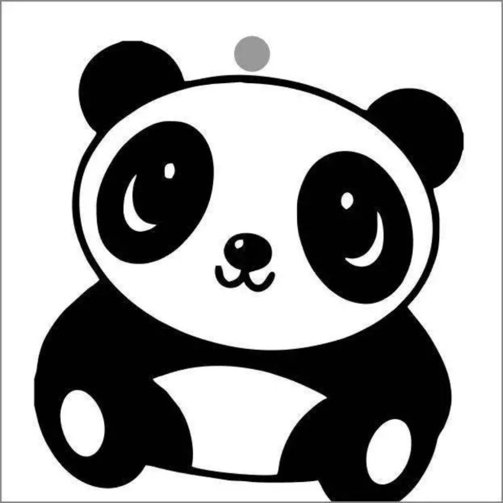 Cadeaukaartje – blanco – panda