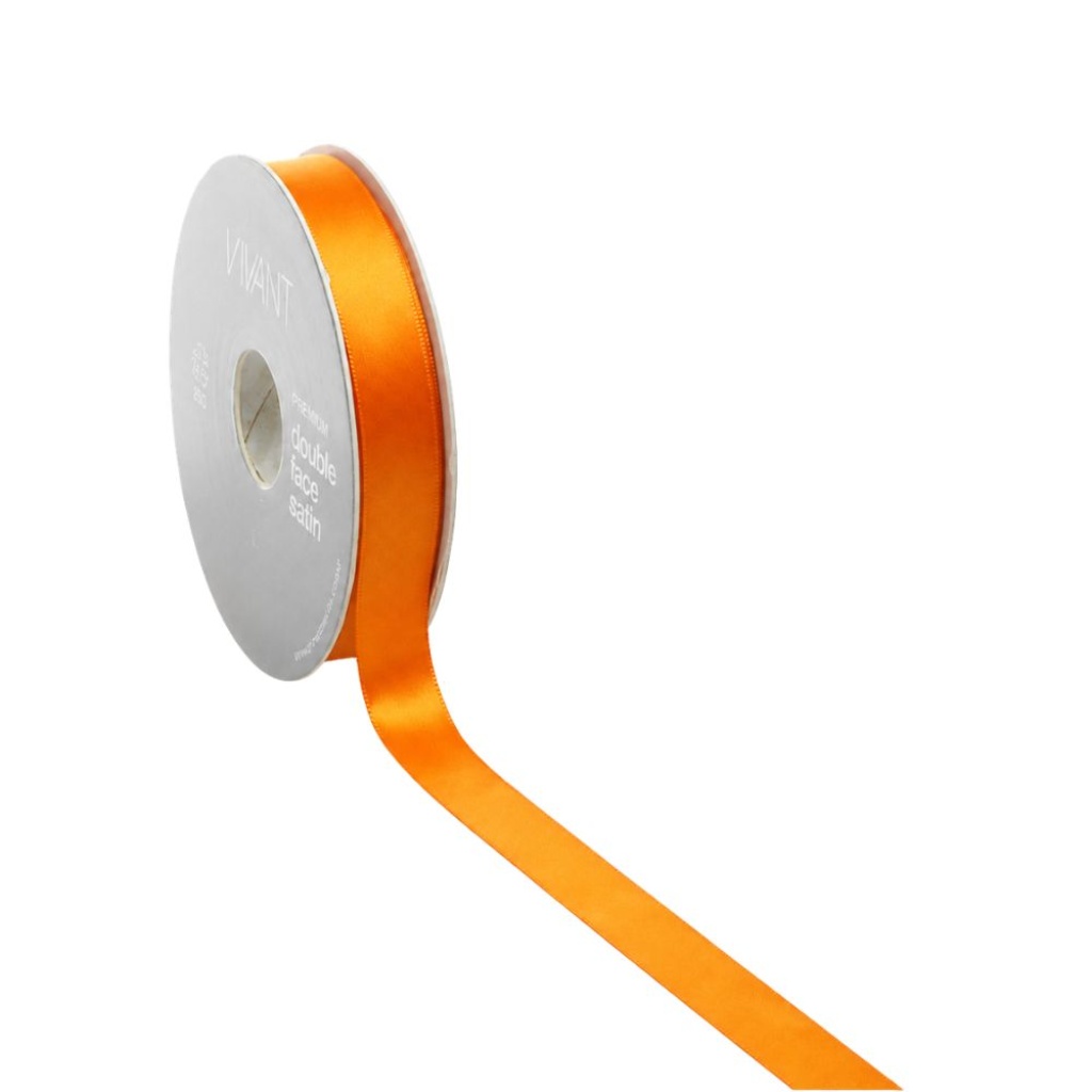 Double faced satijn – 25 meter – oranje