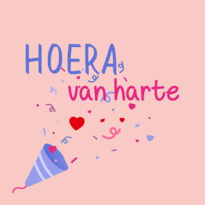 Cadeaukaartje – hoera van harte