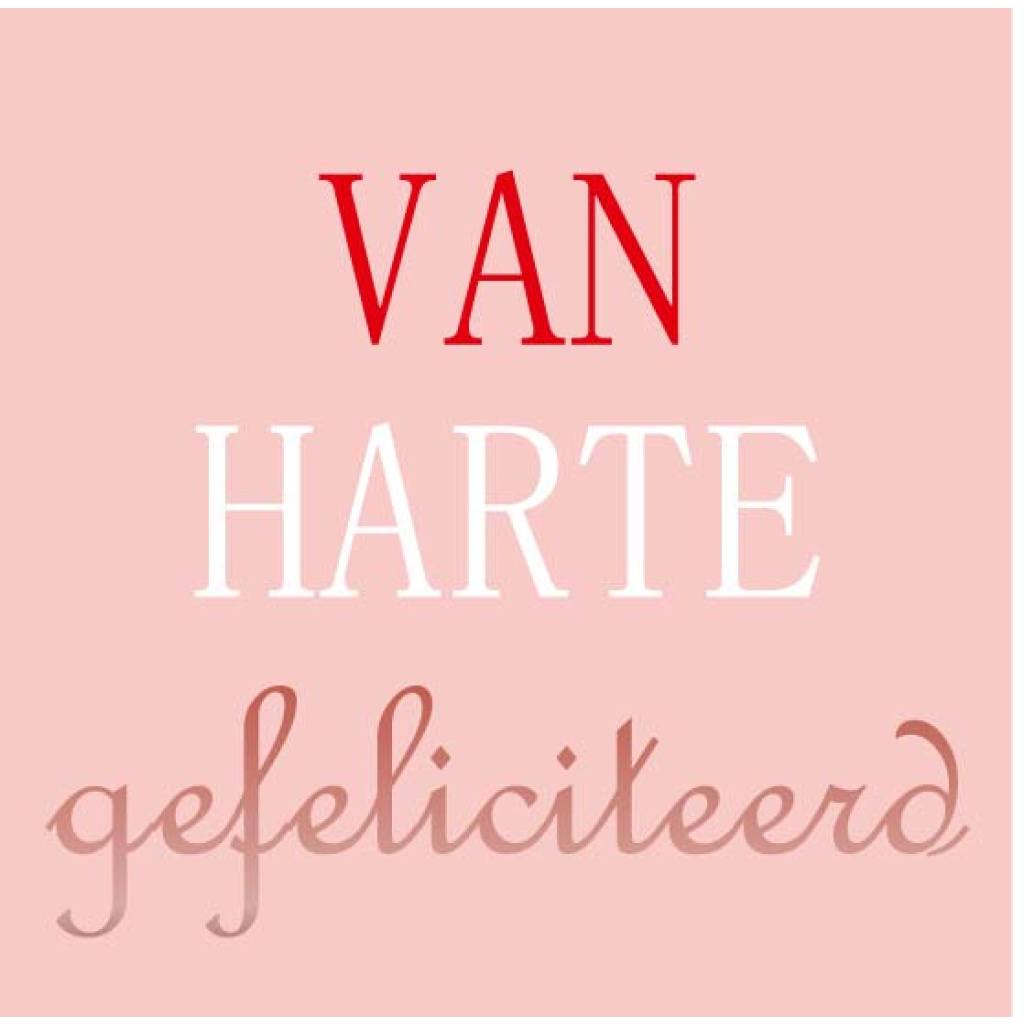 Cadeaukaartje – van harte gefeliciteerd