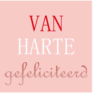 Cadeaukaartje – van harte gefeliciteerd