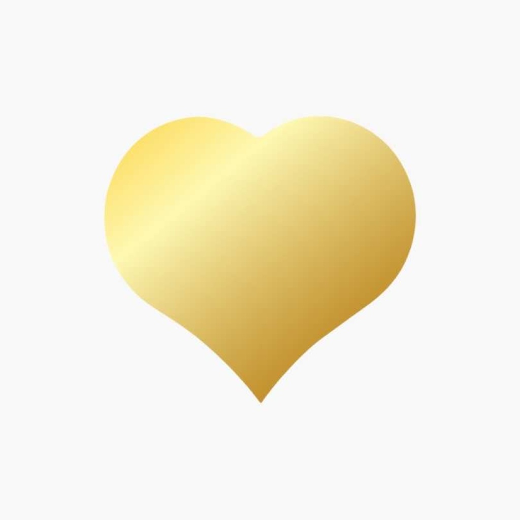 25xx – Hartje Metallic Goud – 30x26mm – Sluitzegels – Etiketten – Feestelijke Hartjesstickers – Stickers