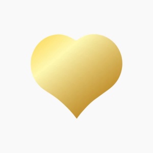25xx – Hartje Metallic Goud – 30x26mm – Sluitzegels – Etiketten – Feestelijke Hartjesstickers – Stickers