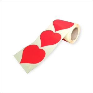 Stickers - Hart XXL Rood - 250 Stuks - Etiketten - Sluitzegel - Grote Hartjesstickers voor Feestelijke Gelegenheden