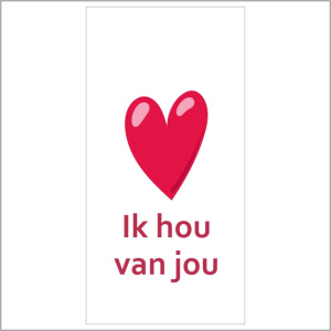 Cadeaukaartje – ik hou van jou