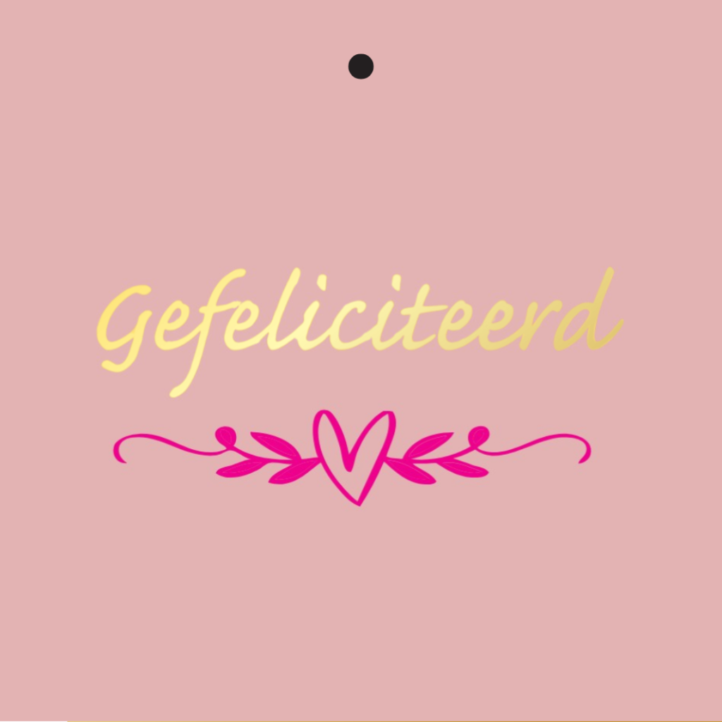Cadeaukaartje – “Gefeliciteerd”