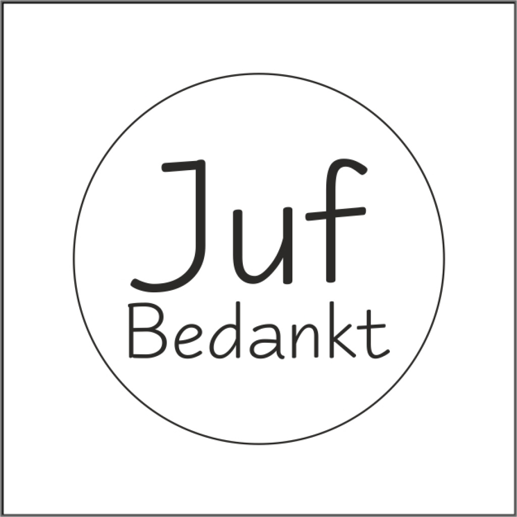500x - "Juf Bedankt" - Wensetiketten - Bedankstickers - Ø47mm - Fluor Pink met Witte Opdruk - Stickers