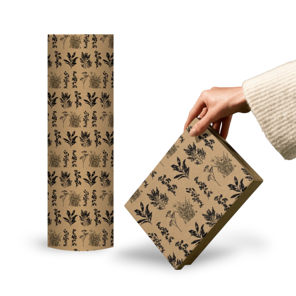 Papierrol – Kraft Herbarium (Plant) – Zwart – 50cm x 150m