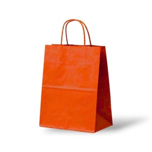 Papieren Tas (M) – Rood – 50 Stuks - 24x12x31cm